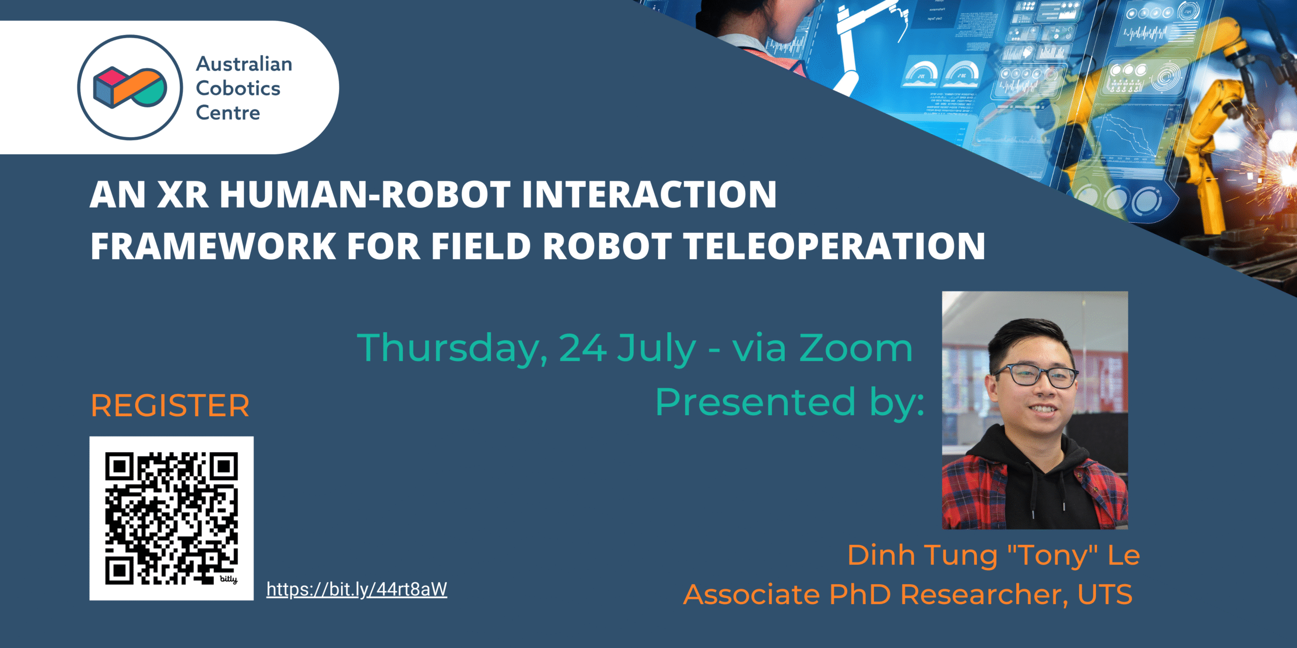 Seminar Series: An XR Human-Robot Interaction Framework for Field Robot Teleoperation
