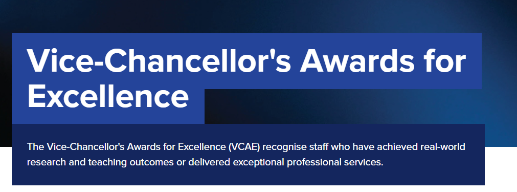 Success at the QUT Vice Chancellors Awards for Excellence